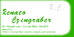 renato czingraber business card