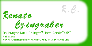 renato czingraber business card